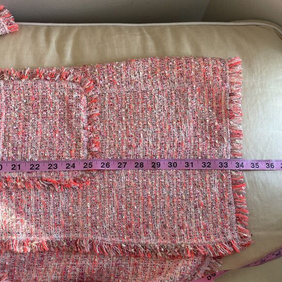 Neiman Marcus Exclusive Open Boucle Tweed Jacket Coat Metallic Weave Pockets M - Picture 5 of 5